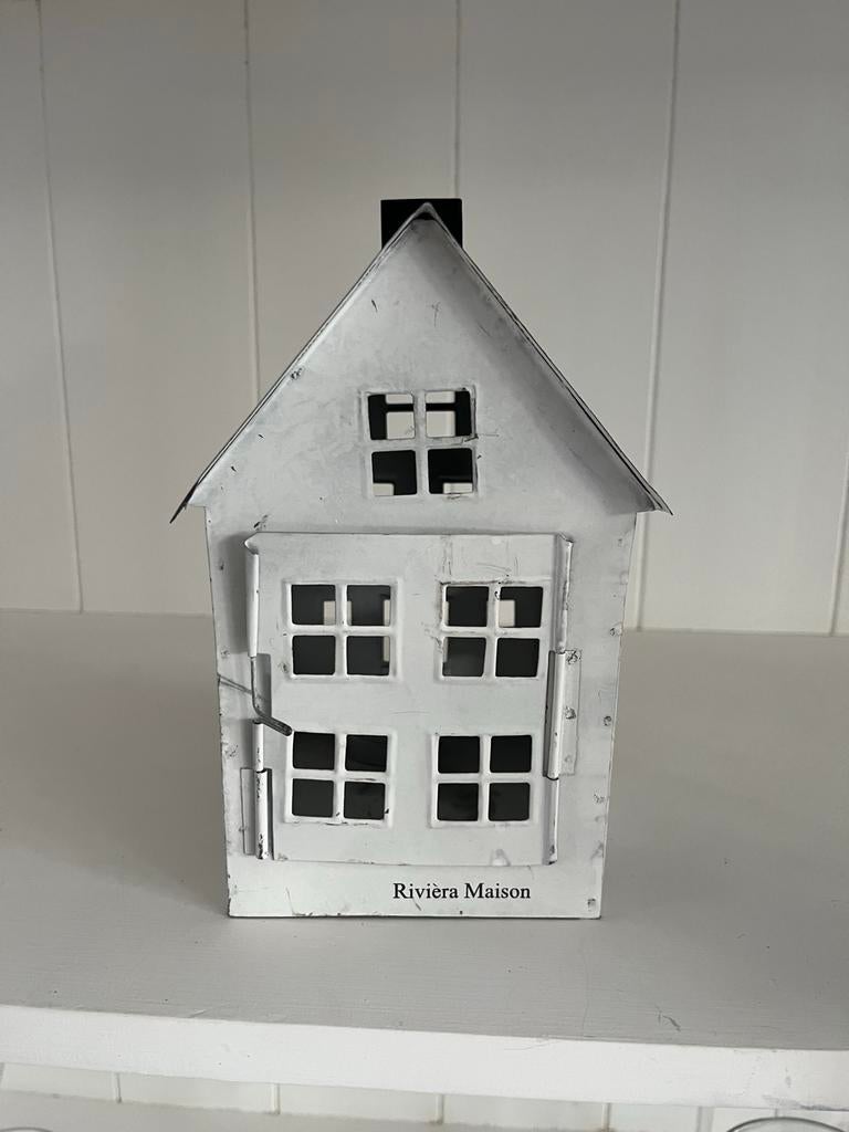 Riviera Maison Huisje Waxinelichthouder Wit, Huis en Inrichting, Ophalen, Gebruikt