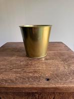 Gouden bloempot, Tuin en Terras, Bloempotten, Rond, Binnen, Ophalen of Verzenden, Zo goed als nieuw
