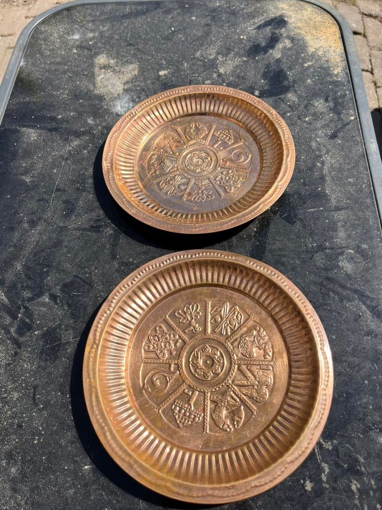 Koperen borden, Antiek en Kunst, Antiek | Koper en Brons, Ophalen