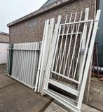 Partij glasvezel versterkt kunststof spijlenhekwerk, Ophalen, Met poort, Kunststof, Gebruikt