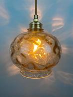 Vintage/retro hanglamp rookglas/amberglas, Ophalen of Verzenden, Zo goed als nieuw, Glas, Vintage Retro Eclectisch