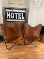 2 vintage vlinder stoelen, Ophalen, Twee, Bruin, Vintage