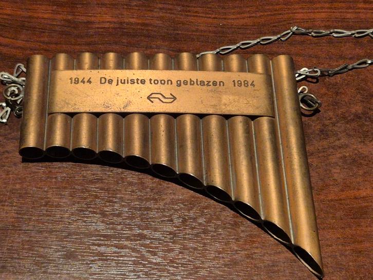 Koperen Panfluit NS - 1944-1984, Muziek en Instrumenten, Overige Muziek en Instrumenten, Gebruikt, Ophalen of Verzenden