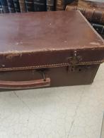 Zeer oud klein leren koffertje, Ophalen of Verzenden