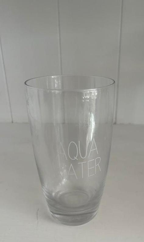 Aqua Water Glas Riviera Maison - Stijlvol en Duurzaam, Ophalen, Glas of Glazen, Effen, Glas
