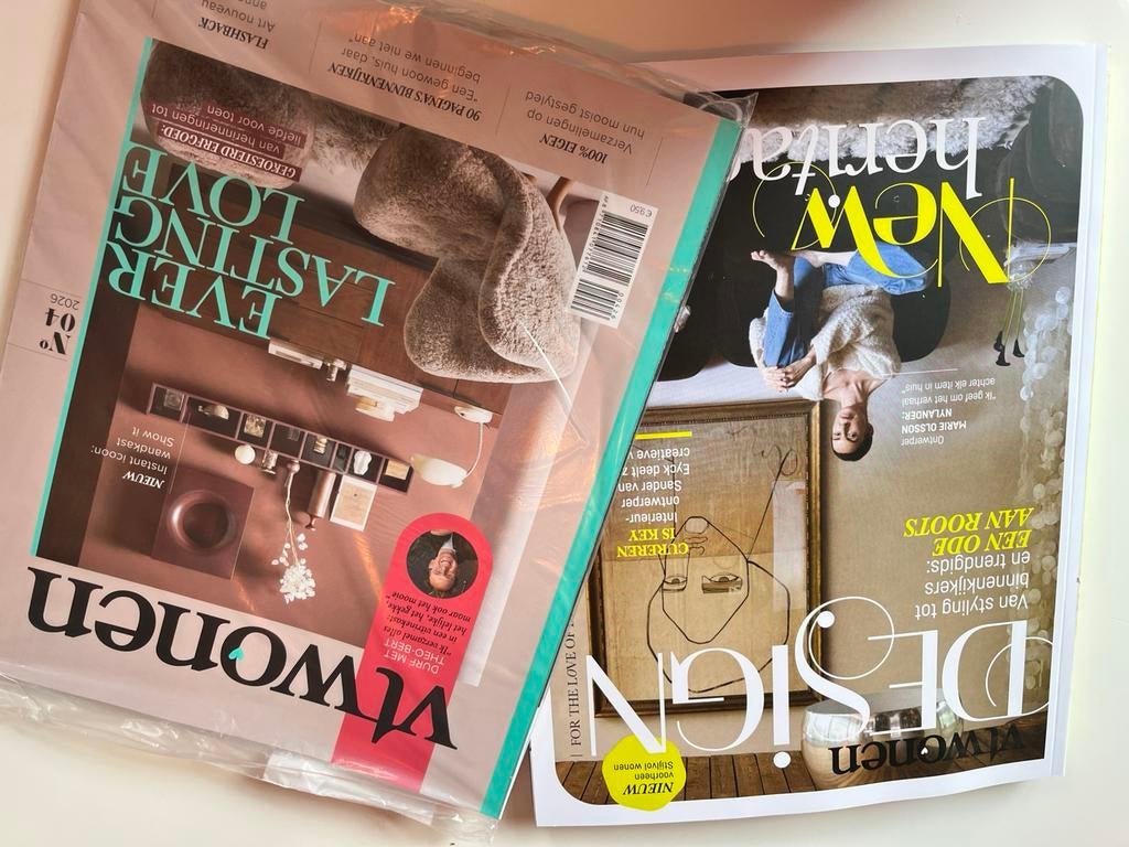 2 nieuwe vt-wonen magazines vt wonen design april 2026, Ophalen of Verzenden, Nieuw, Overige typen