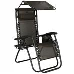 Opvouwbare tuinstoel (1x)-verstelbaar zonnescherm-kantelbaar, Tuin en Terras, Ophalen, Zo goed als nieuw, Verstelbaar