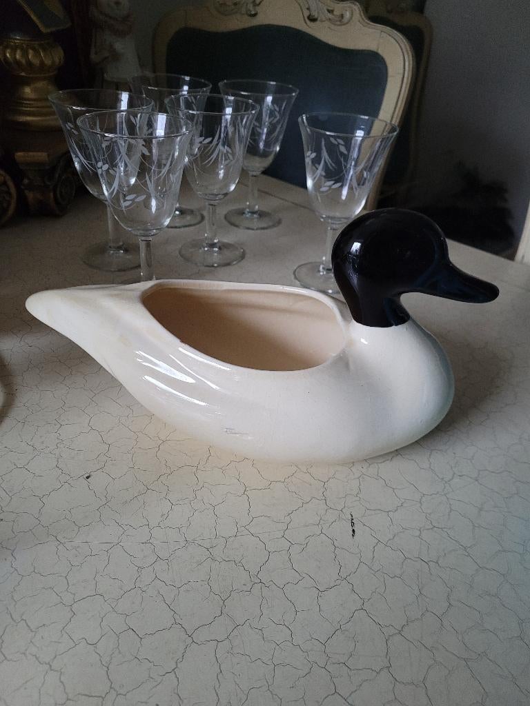 Vintage aardewerk bloempot eend, Heikant 21 Kaatsheuvel, Binnen, Ophalen of Verzenden, Zo goed als nieuw