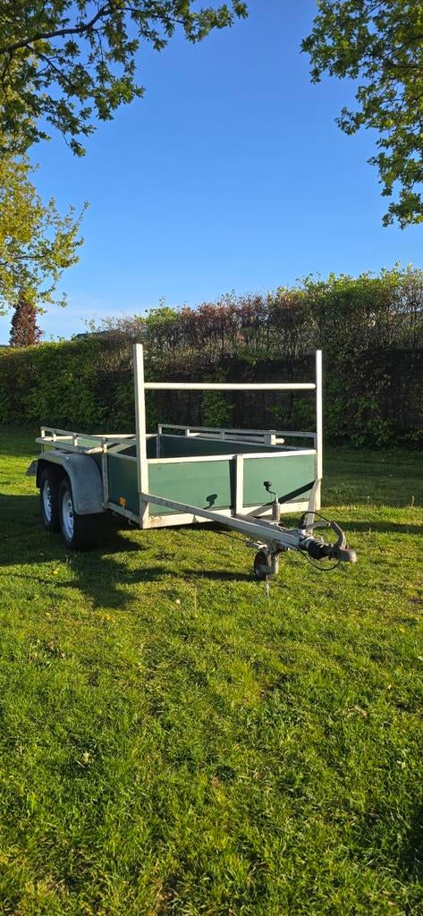 Geremde Dubbelas aanhanger  300 x 150 cm, Ophalen of Verzenden, Gebruikt