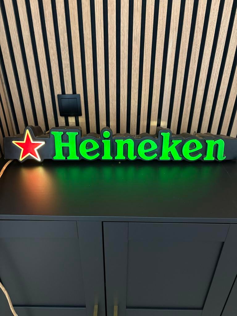 Heineken lichtbak / reclamelamp, Verzamelen, Verzenden, Gebruikt, Lichtbak of (neon) lamp