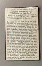 Bidprentje Arnoldus Mommersteeg (1908-1957) Best, Ophalen of Verzenden, Bidprentje