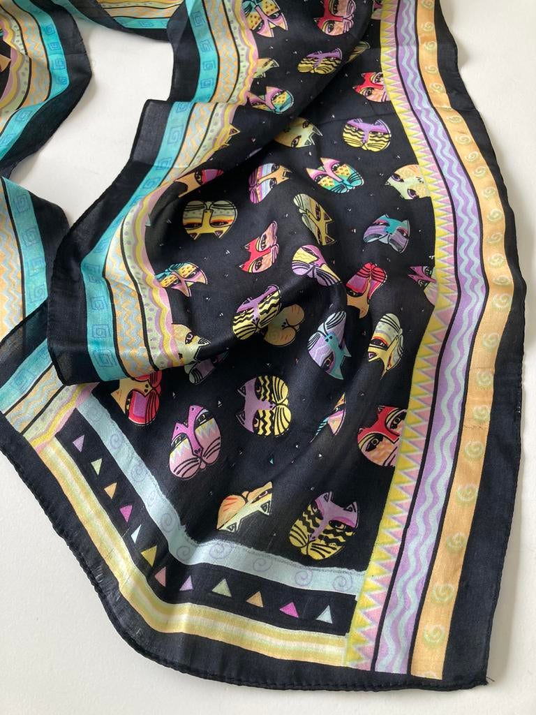 Prachtige SJAAL  100% Zijde (pom anna fabienne stij), Maat 38/40 (M), Silk Foulard, Ophalen of Verzenden, Sjaal