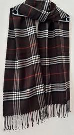 Sjaal bruin geruit met franje 180x30cm - nieuw-De Bijenkorf, Ophalen of Verzenden, Nieuw, Overige maten, Sjaal