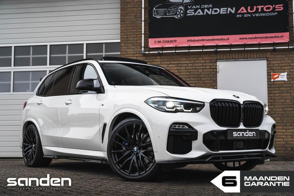 BMW X5 xDrive45e M-sport|Parelmoer|Maxton|Pano|360|H&K|22', Automaat, Wit, Leder, Vierwielaandrijving