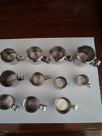 Set van 11 RVS melkkannetjes in diverse maten, Ophalen of Verzenden, Gebruikt, Overige materialen, Overige typen