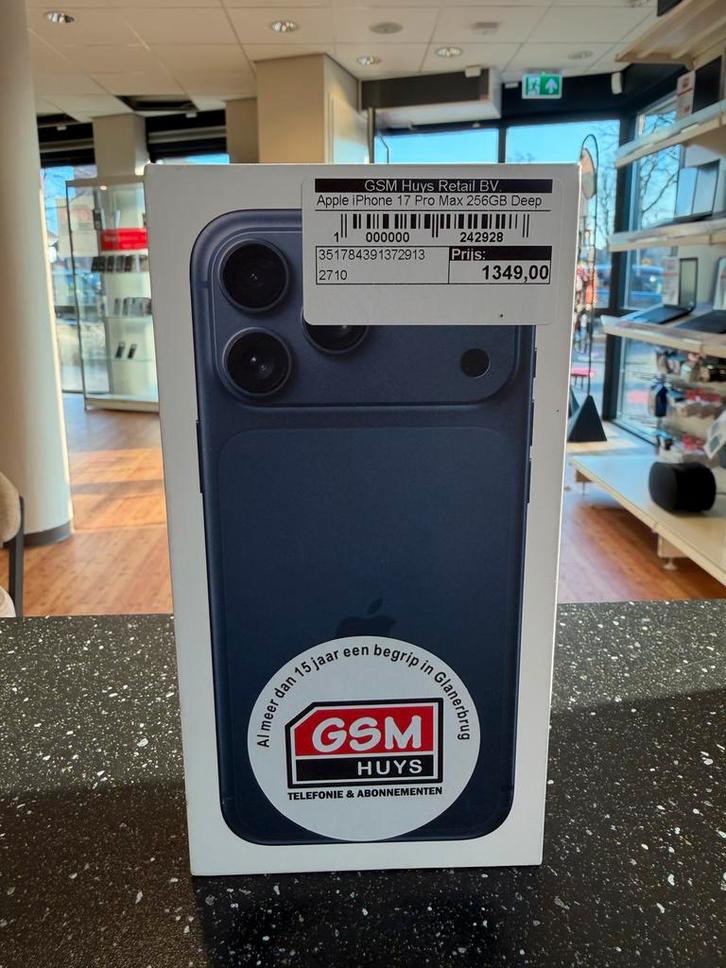 Apple iPhone 17 Pro Max 256GB Deep Blue - Nieuwstaat, Telecommunicatie, Mobiele telefoons | Apple iPhone, Zo goed als nieuw, 256 GB