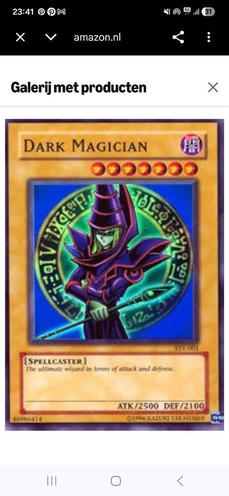 Yu-Gi-Oh! Dark Magician kaart 1ste edition, Ophalen of Verzenden, Gebruikt