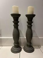 2 X grijze kandelaar / 50 cm/ betonlook, Ophalen, Overige materialen, Gebruikt, 50 tot 75 cm