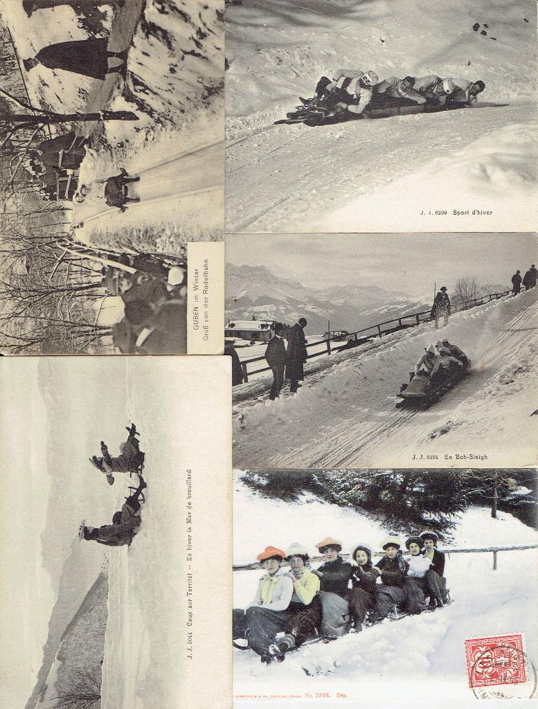 ANSICHTKAARTEN WINTERSPORT 25x, Verzenden, 1920 tot 1940, Gelopen, Seizoenen