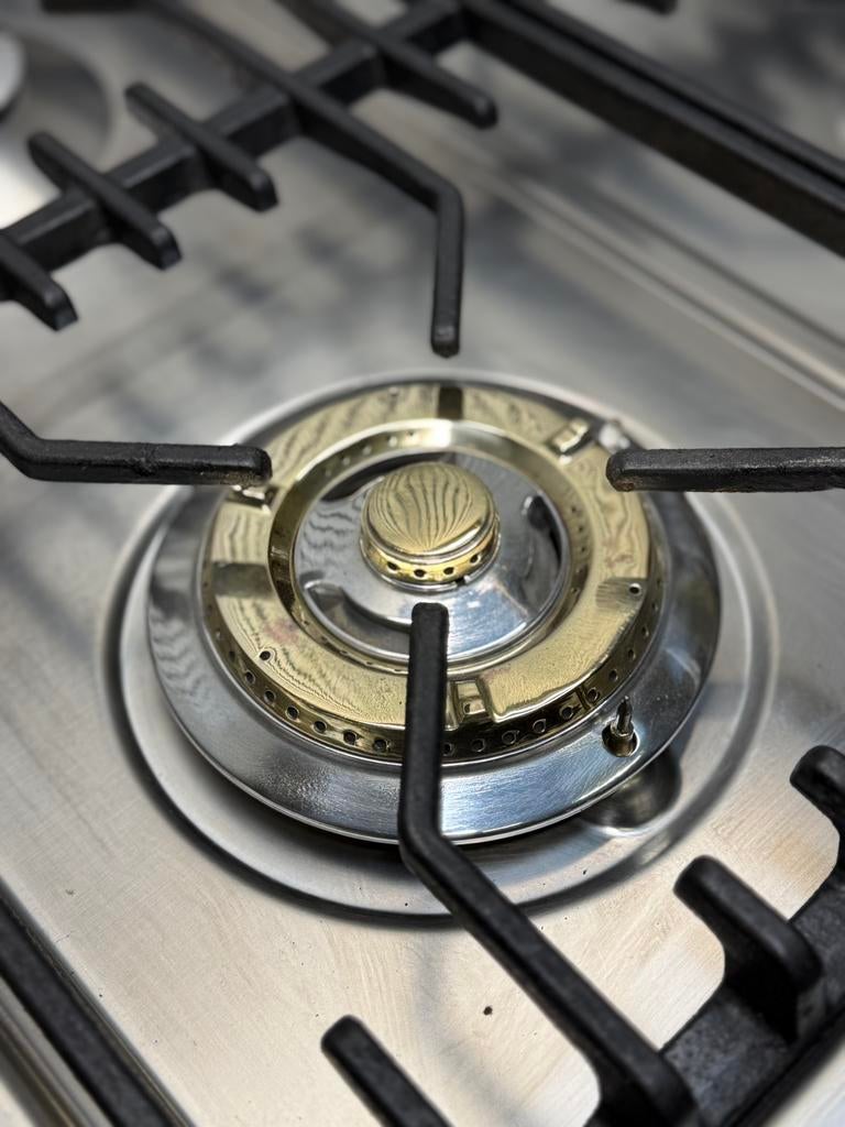 Luxe Boretti Fornuis 6 pits RVS met dubbele oven 90x60 cm, Fornello Esperta, Grill, Ophalen of Verzenden, Zo goed als nieuw