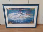 Mooi schilderij zwanen 100 cm x 74 cm., Antiek en Kunst, Kunst | Schilderijen | Klassiek, Ophalen