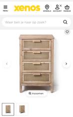 Xenos rotan ladekastje Japandi stijl, Ophalen, Minder dan 50 cm, Zo goed als nieuw, 3 of 4 laden