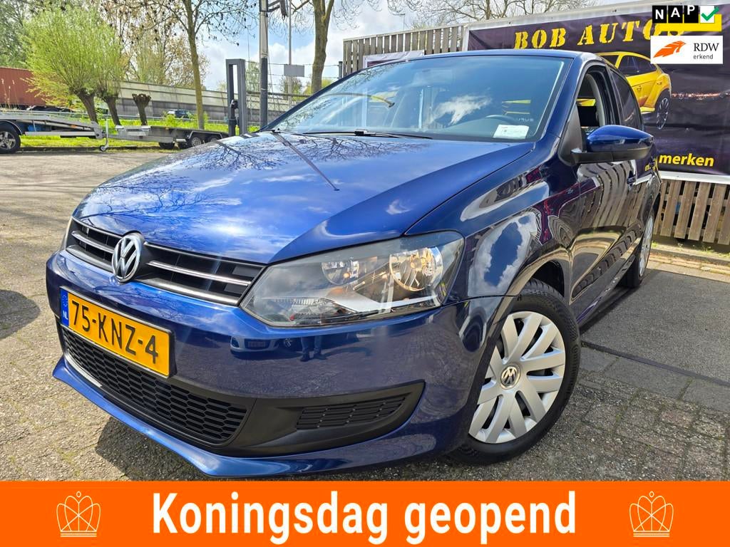 Volkswagen Polo 1.4-16VComfortline/1e eigenaar/nap/airco/nav, Auto's, Volkswagen, Voorwielaandrijving, 86 pk, 4 cilinders, Blauw