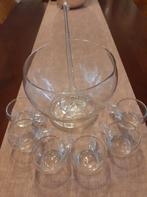 BOWLSET met 6 Glazen en Schaal, Ophalen of Verzenden, Zo goed als nieuw, Overige typen