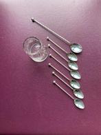 Kristallen vaasje met zilveren lepeltjes, Ophalen of Verzenden