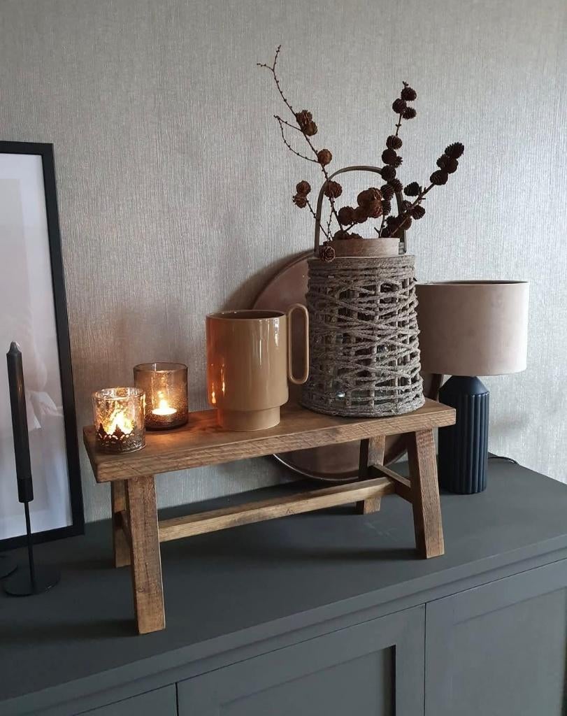 Landelijk houten bankje, Ophalen, Zo goed als nieuw