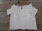 Witte blouse top S ruches, Wit, Ophalen of Verzenden, Zo goed als nieuw, Korte mouw