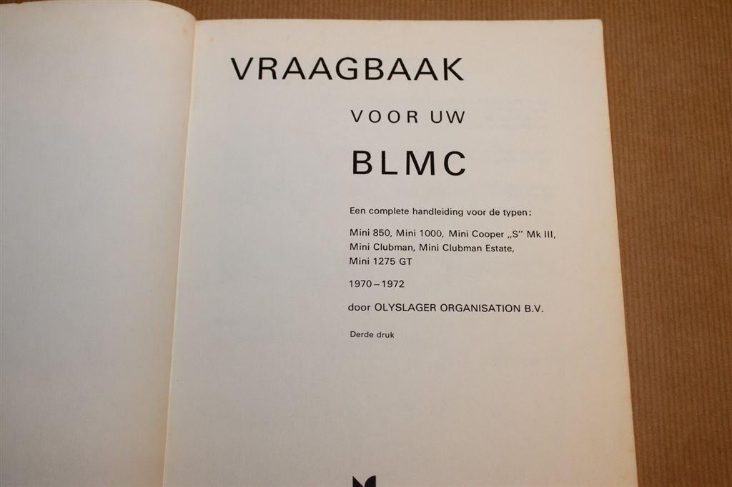 Vraagbaak BLMC Mini — Onderhoud & Reparatie Gids 1974, Ophalen of Verzenden
