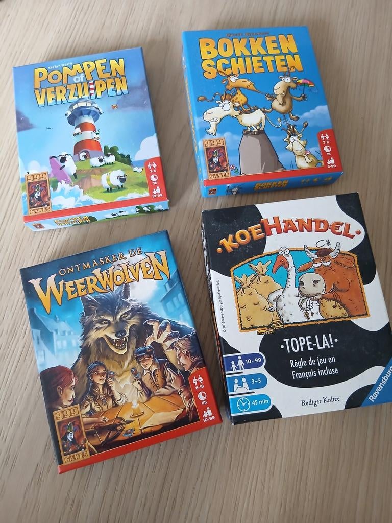 Vier kleine gezelschapsspellen, Ophalen of Verzenden