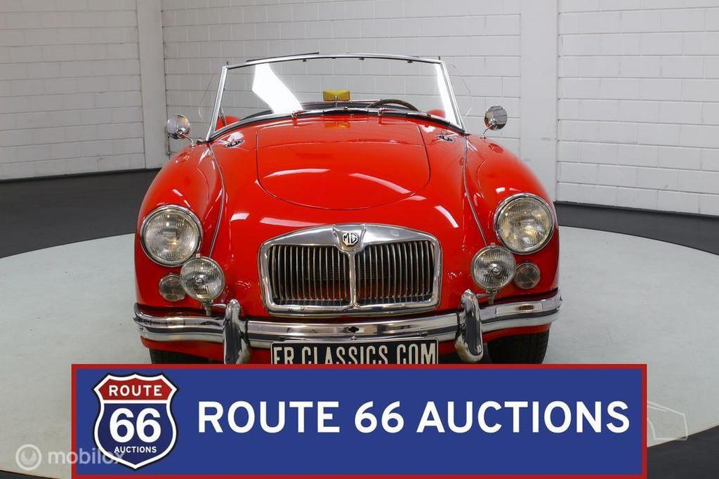MG MGA MKII Cabriolet | 1962 | Route 66 Auctions, Auto's, Oldtimers, Overige carrosserieën, Zwart, Bedrijf, Handgeschakeld