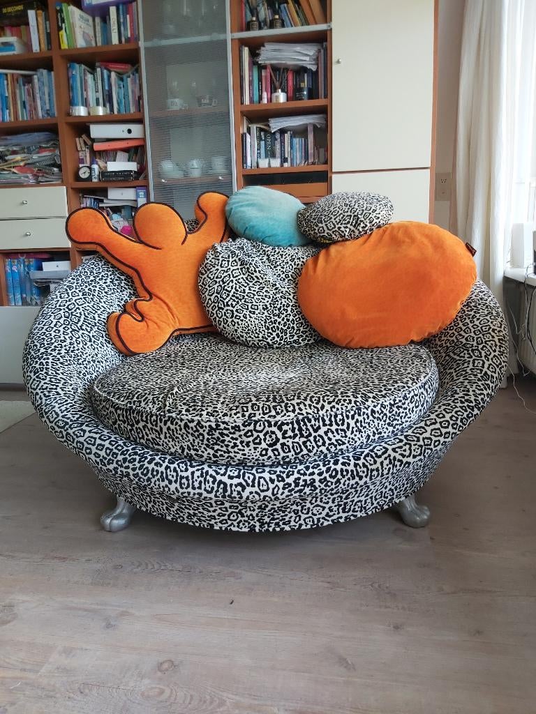 Originele loveseat / lounge sofa van Bretz op leeuwenpoten, Ophalen, Gebruikt, 125 tot 150 cm, Design