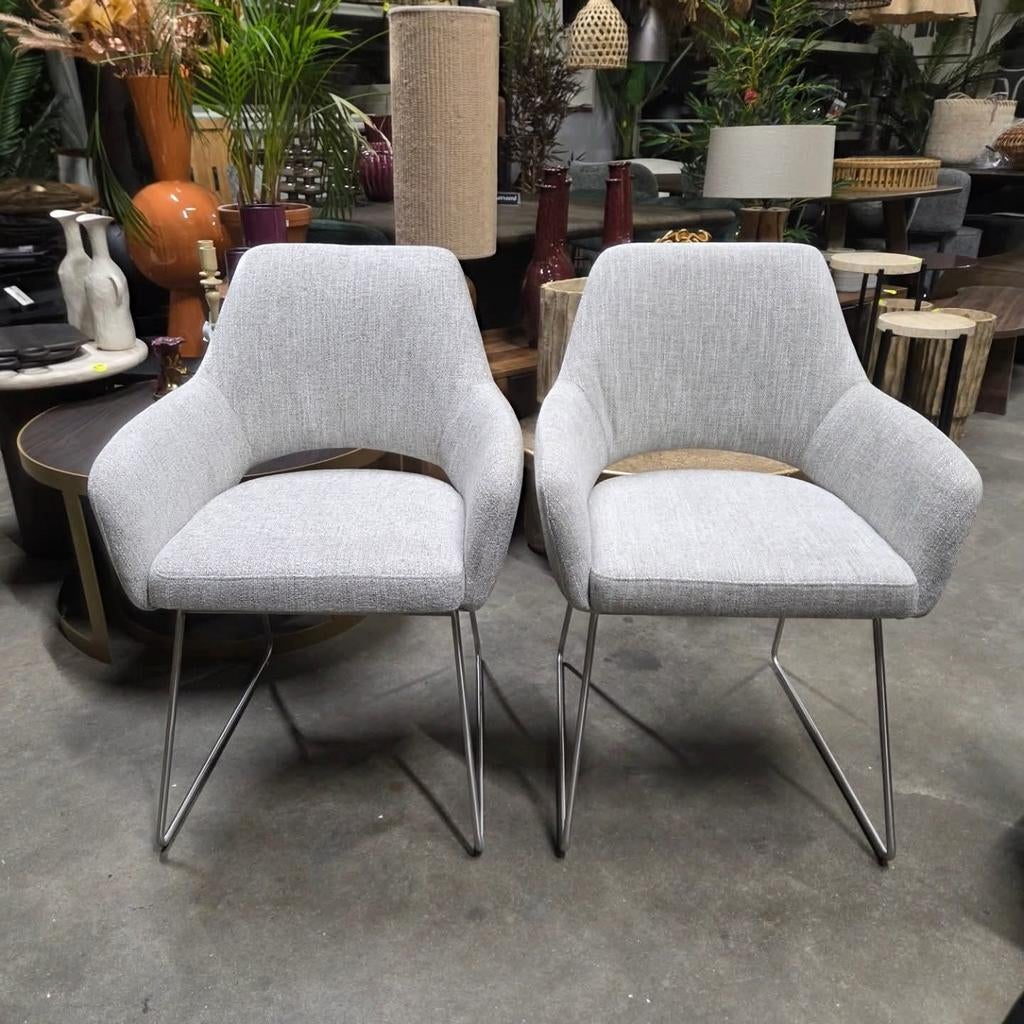 2 x Eetkamerstoel Yanai Pigeon Slide Steel van Jesper Home, Ophalen, ., Nieuw, Metaal