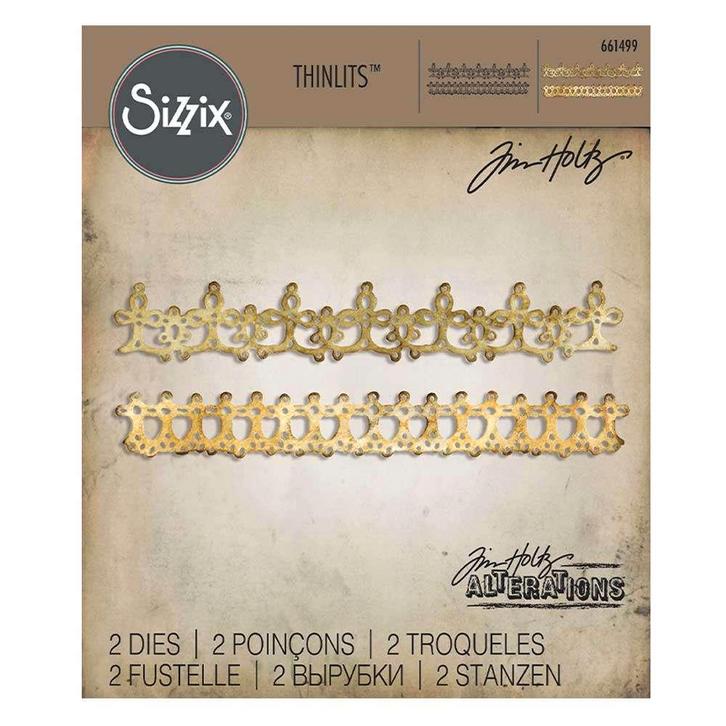 Sizzix Tim Holtz Alterations Thinlits Lace #661499, Hobby en Vrije tijd, Scrapbooking, Nieuw, Frame of Mal, Sizzix, Verzenden