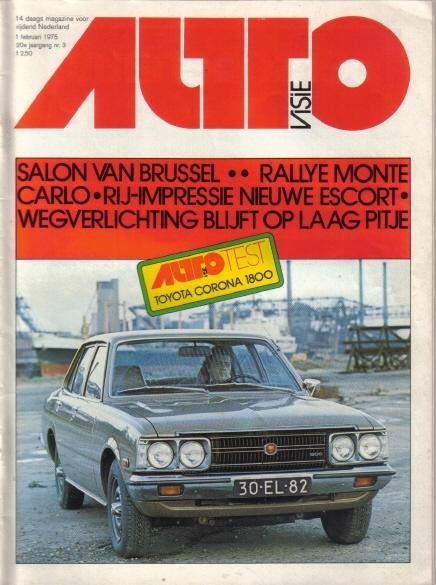 Autovisie 3 1975 : Toyota Corona - Ford Escort - Triumph TR7, Ophalen of Verzenden, Gelezen, Algemeen