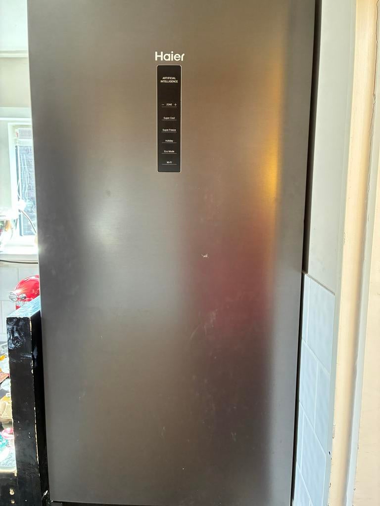 Haier Koelvriescombinatie HDPW5620ANPD, 200 liter of meer, 60 cm of meer, Met aparte vriezer, Zo goed als nieuw