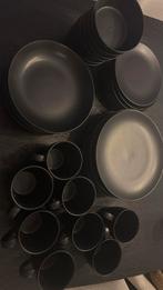 Zwart servies set H&M Home - 8 bekers, 8 grote, 8 kleine, 8, Ophalen, Gebruikt, Keramiek, Effen