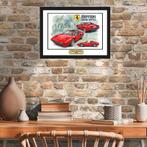 Ferrari 308 GTSi 1984 Poster Ingelijst 23,5 cm x 32,5 cm, Rechthoekig Liggend, Nieuw, A1 t/m A3, Overige onderwerpen