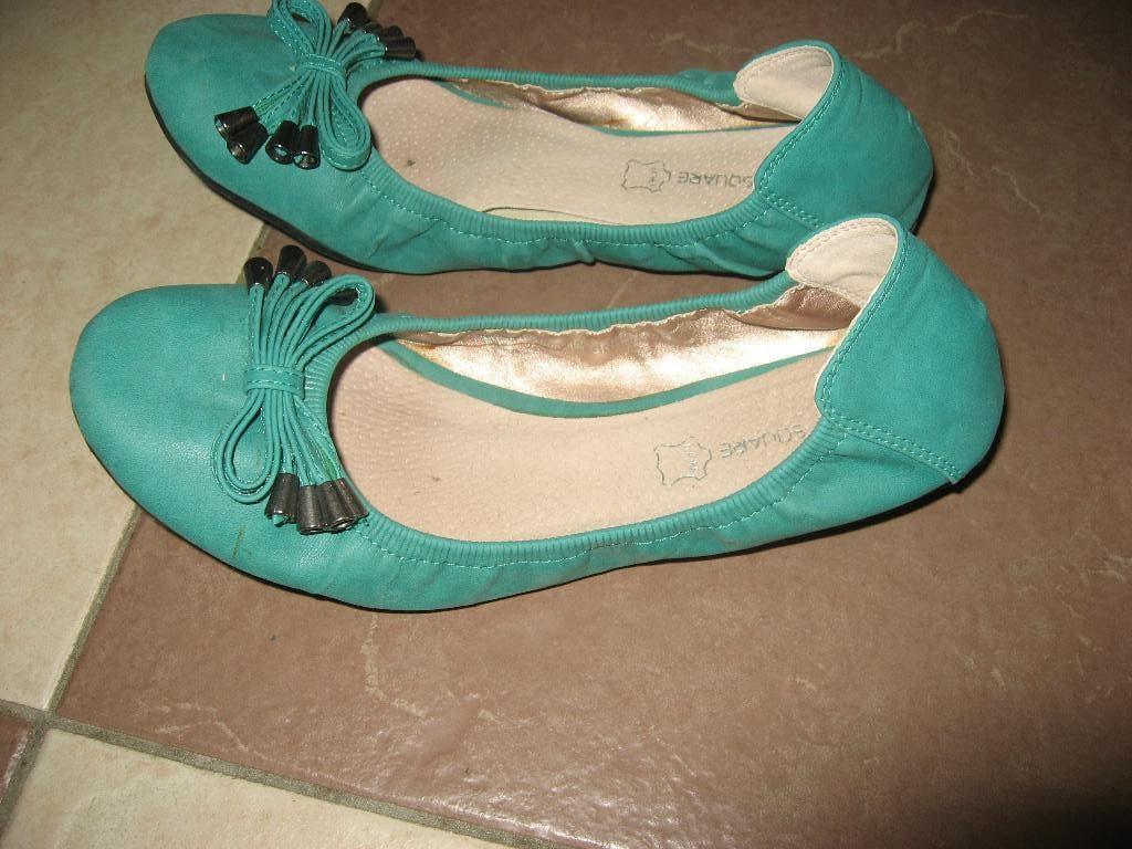 nieuwe mooie groene lederen Italiaanse ballerina's , mt 37, Verzenden, Nieuw, Ballerina's, Groen
