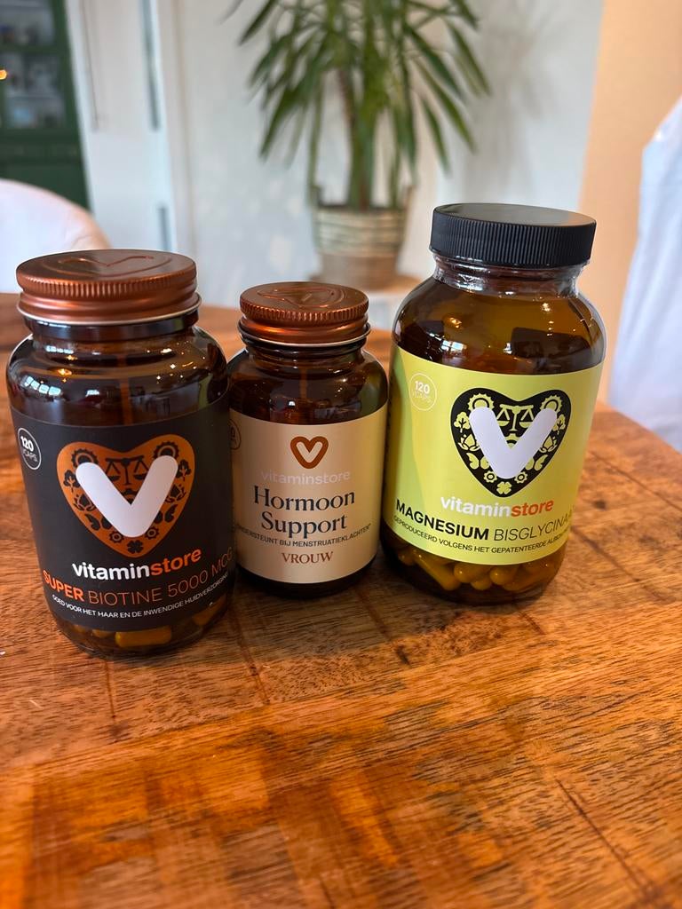 Vitaminstore Supplementen: Biotine, Hormoon Support, Magnesi, Ophalen, Nieuw, Poeder of Drank