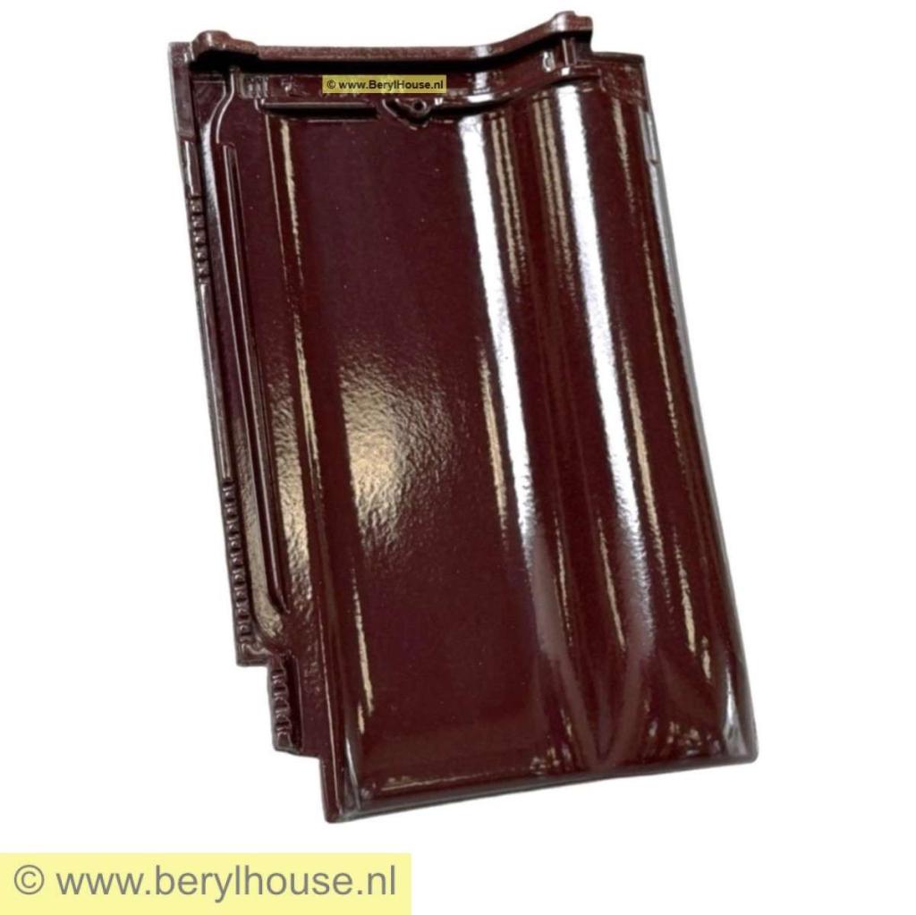 € 21,95 per m2  Gebakken dakpannen: FD 10 wijnrood hoogglans, Niet ingevuld, Steen of Klei, Verzenden, Niet ingevuld