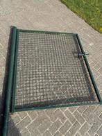 IJzeren poort met gaashekwerk  153/175 cm, Ophalen, Met poort, Gebruikt, Gaashekwerk