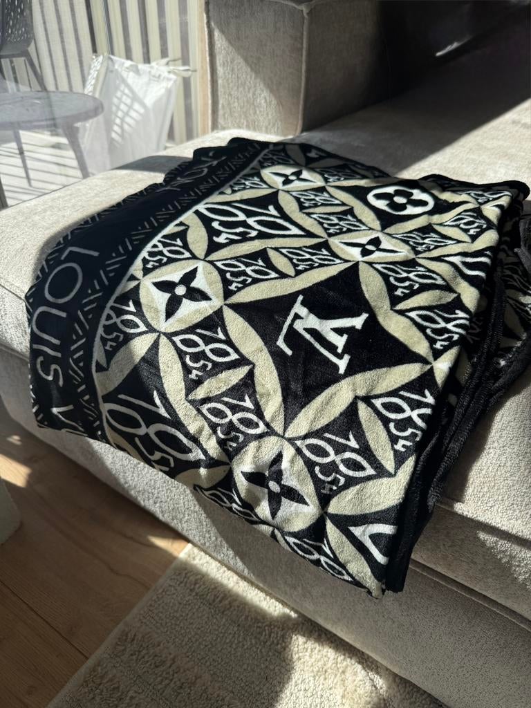 Louis Vuitton Plaid : Deken, Huis en Inrichting, Ophalen of Verzenden, Nieuw, Zwart, Rechthoekig