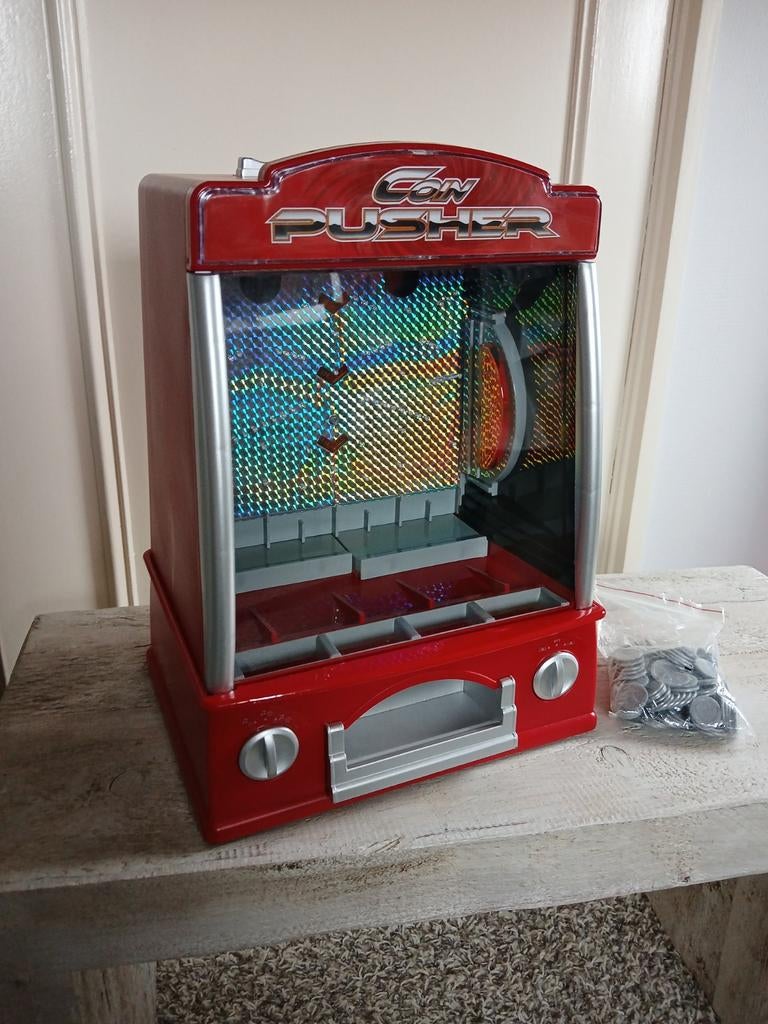 Coin pusher met licht en geluid, Overige munten, Ophalen of Verzenden, Zo goed als nieuw