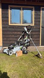 Ego grasmaaier inclusief ego kant trimmer, Ophalen, Cirkelmaaier, Gebruikt, Accu-grasmaaier