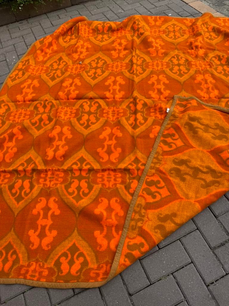 Vintage deken van viscose 220x240, Ophalen of Verzenden