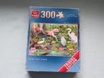 King puzzel 300 stukjes Dieren bij een vijver, Ophalen of Verzenden, Minder dan 500 stukjes, Zo goed als nieuw, Legpuzzel
